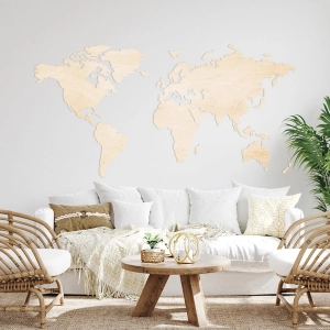 Drewniana mapa świata, Mapa świata na ścianę