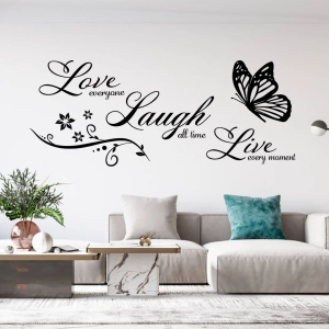 Naklejka na ścianę, Napis na ścianę, Love Laugh Live 
