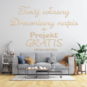 Twój własny napis,  Projekt GRATIS Drewniany napis na ścianę
