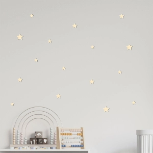 Gwiazdki drewniane 3D na ścianę do literek