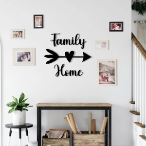 Napis 3D na ścianę do przedpokoju - Family Home...